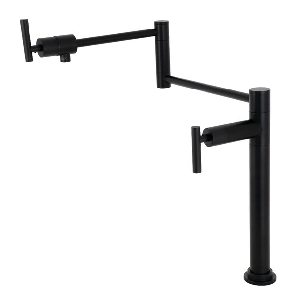 Deck Mount Pot Filler, Matte Black